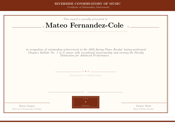 Award certificate (ornate)