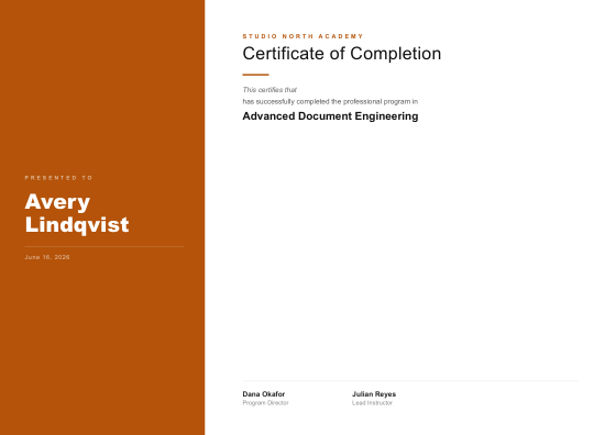 Certificate (modern)