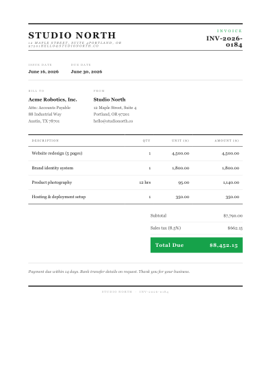 Invoice (editorial)