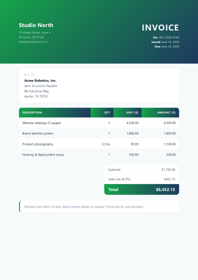 Invoice (gradient)