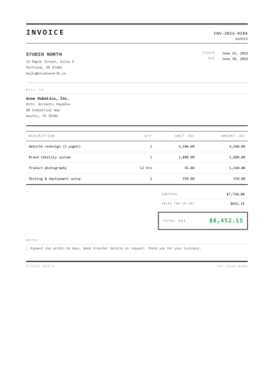 Invoice (mono)