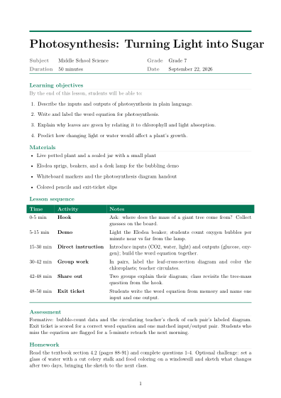 Lesson plan