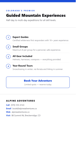 Rack card (minimal)