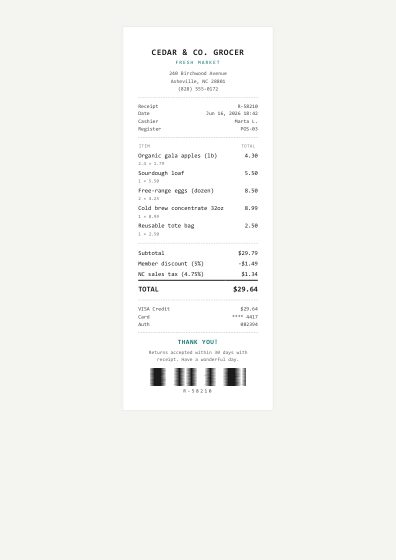 Receipt