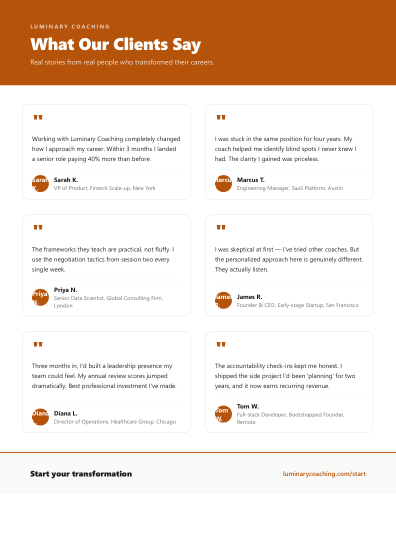 Testimonial sheet