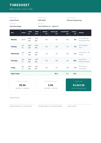 Timesheet