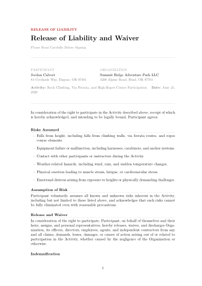 Waiver (minimal)