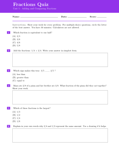 Worksheet